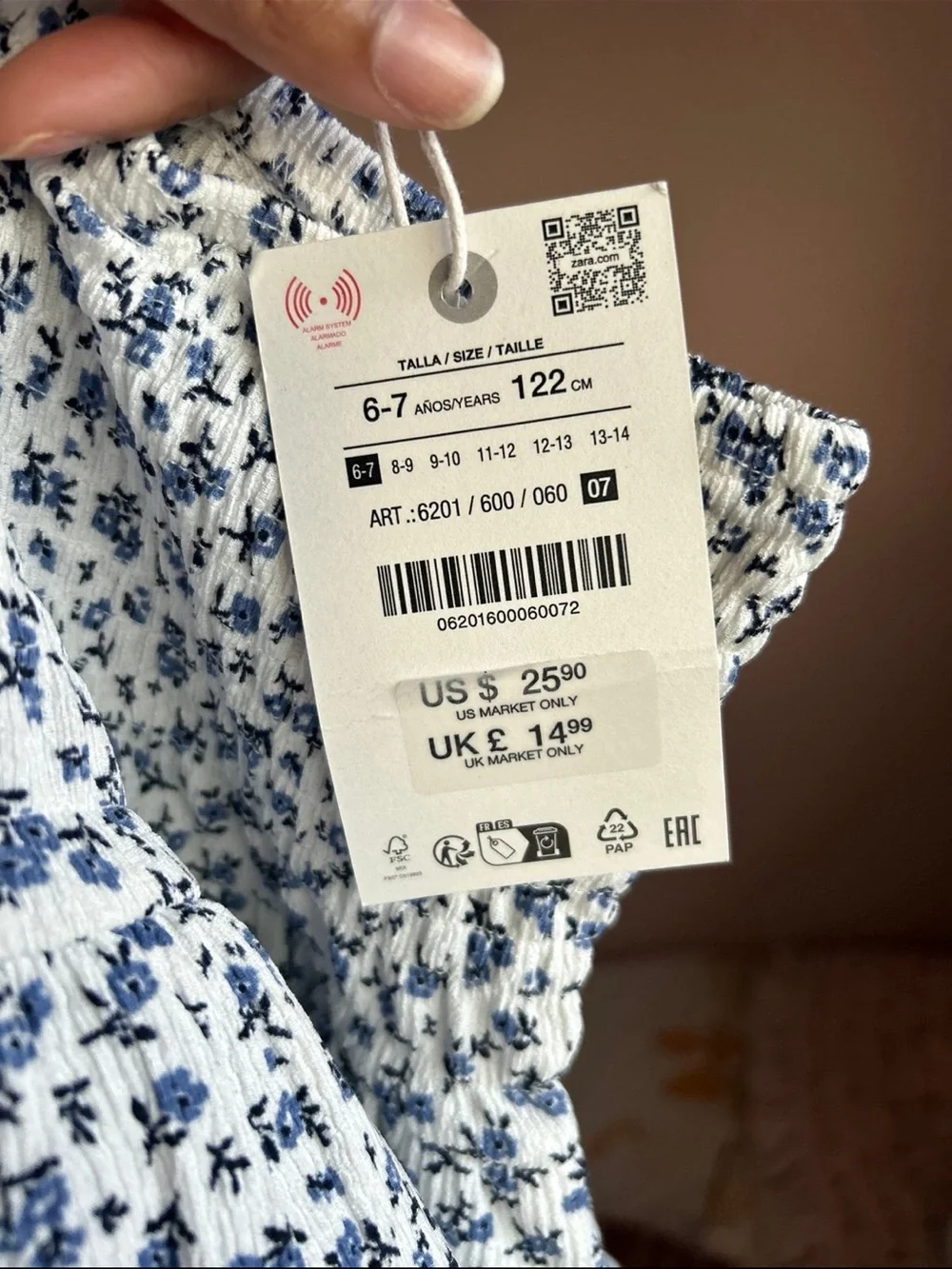 Zara smocked elastic